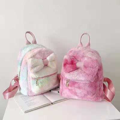 New Furry Cute Rabbit Ear Backpack Fashion Trend New Soft Girl Cute Girl Children's Bags