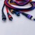 Knitted Data Cable Haojue New 3A Fast Charge Mobile Phone Charging Cable Android IOS 2M Extension Metal Wire