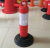 80CM Rubber Base Plastic Warning Post Road Sign Post Tumbler Road Pile Insulation Column Traffic Hitting Post