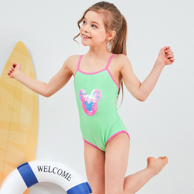 New Swimsuit Fashion Children Cute Cartoon One-Piece Skirt Swimsuit