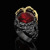 Rongyu Wish New European and American Punk Gothic Rock Personality Gold Two-Color Ruby Dragon Ring New Men's Ring