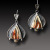 Rongyu Laguna Lace Agate Stone Earrings European and American Hot Creative Triangle Drop-Shaped Swing Earrings