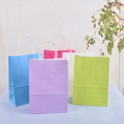 Imported Kraft Paper Gift Bag Various Specifications Paper Bag Food Packaging Tote Bag Customized Paper Bags Wholesale