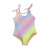Foreign Trade Children's Swimsuit Girls' Siamese Cute Gradient Color Swimsuit Medium and Small Children Baby Hot Spring Vacation Swimsuit