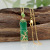 Live Supply Inlaid Green Chalcedony Bamboo Joint Pendant Necklace New Fashion Festival Bamboo Leaf Jade Pendant