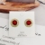 Sterling Silver Needle Elegant Cat Eye Earrings Simple Geometric Oval Earrings All-Match Earrings for Women