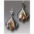 Rongyu Laguna Lace Agate Stone Earrings European and American Hot Creative Triangle Drop-Shaped Swing Earrings
