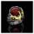 Rongyu Wish New European and American Punk Gothic Rock Personality Gold Two-Color Ruby Dragon Ring New Men's Ring