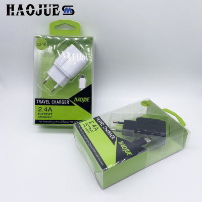 2021 New Haojue Factory Wholesale Ce RoHS Certified Mobile Phone Charger 5v2.4a Multi-Function Plug