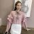 Ruffled Design Sense Niche French Stand Collar Ribbon Bow Top Women's Autumn Clothing Batwing Sleeve Striped White Shirt