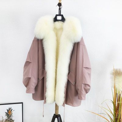 Fox Fur Parka Women's Real Fur Mid-Length Fur Fur Integrated Cotton-Padded Coat for Women 2020 New Winter Thick Coat