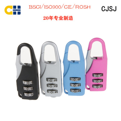 Manufacturer Promotion 3-Digit Coded Lock of Bags and Suitcases Cartoon Small Lock Digital Padlock with Password Required Mini Cartoon Lock 07A