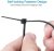 Heavy-Duty 8-Inch Advanced Plastic Cable Tie 50 Pounds Tensile Strength Self-Locking Black Nylon Cable Tie Suitable for Indoor Use