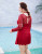 Women's Long-Sleeved Swimsuit XL Swimsuit Hot Spring Vacation Plump Girls One Piece Swimsuit