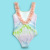 European and American Fashion Children's Swimsuit Girls' Petal Sling Medium and Large Girls One-Piece Bikini Perfect Swimsuit