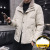 20 Winter New Men's down Jacket Korean Style Stand Collar Fur Collar Warm White Duck down Coat Men's Short Top