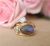 Rongyu Plated 24K Gold Inlaid Colorful Moonstone Ring European and American Women's Creative Multi-Layer Simulation Shell Ring