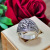 Rongyu E-Commerce Hot Sale 925 Vintage Thai Silver Rose Ring Exquisite Embossed Flower Valentine's Day Ring