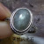 Rongyu Wish Hot Sale Vintage Natural Glitter Stone Ring European and American Popular Plated 925 Thai Silver Ethnic Style Hand Jewelry