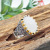 Rongyu Cross-Border E-Commerce Hot-Selling Product Plated 925 Retro Moonstone Ring European and American Diamond-Embedded Creative Two-Color Crown Ring