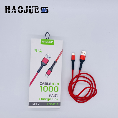 Haojue2021 High-End Data Cable TYPE-C Mobile Phone Universal 3.1A Fast Charge Line Supermarket 12 Boxes Medium Bag