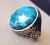 Rongyu EBay Amazon Wish Hot Sale Inlaid Turquoise Retro Electroplating Marcasite Ring Men and Women Silver Accessories