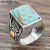 Rongyu Cross-Border Hot Sale Plated 925 Vintage Thai Silver Turquoise Two-Tone Ring European and American Wedding Men's Gemstone Ring