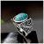 Rongyu Wish Hot Sale European and American Retro Turquoise Ring 925 Thai Silver Vine Carved Personalized Men's and Women's Ring