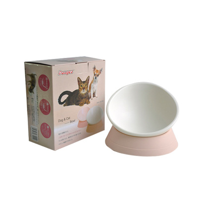 New Cat Bowl Dog Bowl Non-Slip Wear-Resistant Bulldog Bowl Any Adjustment Angle Slow Feeding Bowl Pet Bowl