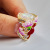 Rongyu Ornament Hot Sale New European and American Enamel Opal Painted Ring Popular Flower Party Ring Female