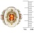 Rongyu New Natural Shell Baroque Ring European and American Luxury Color Separation Gold-Plated Ruby Ring