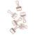 Hollowed out Long Tail Clip 32mm 4PCs Rose Gold Silver Gold (MN005-2)