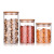 Bamboo Cover Tea Sealed Jar Kitchen Storage Cereal Can Set Coffee Candy Straight Dried Fruit Snack Storage Jar
