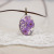 DIY Oval Time Stone Dried Flower Necklace Pendant Short Clavicle Chain Scenic Spot Preserved Fresh Flower Stall Dried Flower Ornament