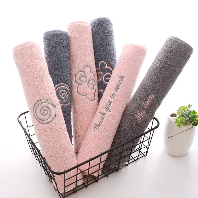 Wholesale Towels Customized Embroidered 32-Strand High-Grade Cotton Thick Absorbent Towel Couple Gifts Household Face Towel