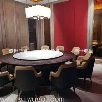 Resort Hotel Restaurant Solid Wood Dining Table and Chair Modern Light Luxury Bentley Chair Club Solid Wood Armchair