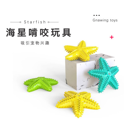 Amazon New Pet Supplies Pet Dog Starfish Molar Rod Food Leakage Bite Toy Dog Cleaning Toothbrush