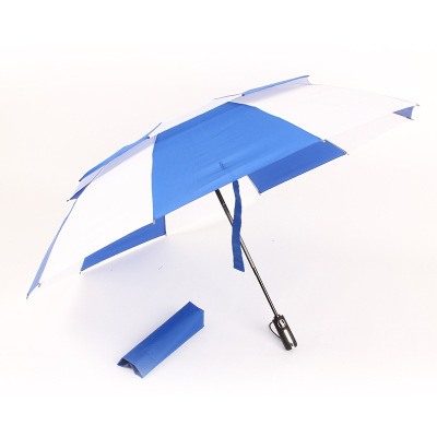 New Three-Fold Automatic Reverse Double-Deck Umbrella Double-Layer Breathable Folding Golf Umbrella Automatic Start Umbrella