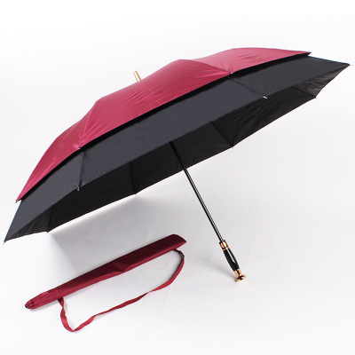 8K Retractable VIP Umbrella Luxury Car Same Handle Umbrella One-Click Retractable Double-Layer Business Umbrella