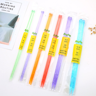 Special Offer Crystal Plastic Needle Single Tip Sweater Needle Weaving Needle Wholesale