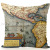 New Map Painting Digital Printed Pillowcase Sofa Living Room Cushions Car Back Sample Room Decoration