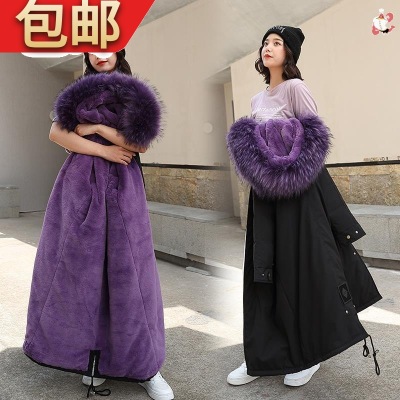 Overknee down Cotton-Padded Coat Women's Winter Korean Style Loose Cotton Jacket 2019 New Cotton-Padded Coat Women's Mid-Length Coat