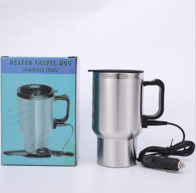 Double-Layer Stainless Steel 12V Car Plug-in Cup Double Steel Charging Vehicle-Borne Cup Insulation Electrothermal Cup