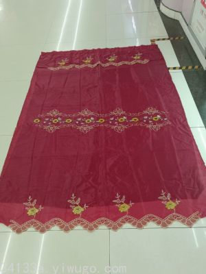 Factory Direct Sales Double-Layer Embroidered Curtain
