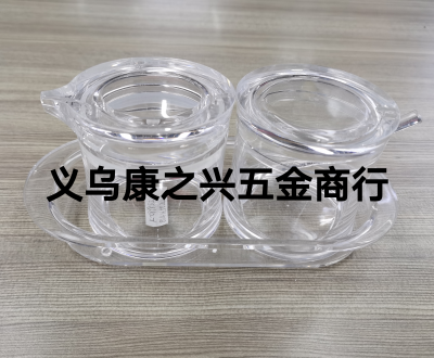 Factory Direct Sales Transparent Acrylic Sealed Oil Bottle Vinegar Jar Seasoning Containers Soy Sauce Bottle Large