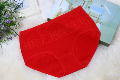 Popular Women's Underwear Girl's Healthy and Comfortable Cotton Lace Underwear Simple Bag