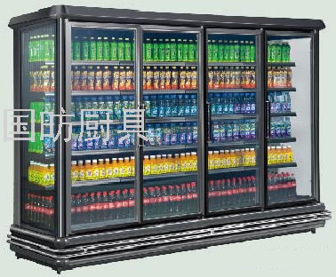 15cl/GF-5800 Air Curtain Cabinet with Door Refrigerated Freezer Supermarket Display Cabinet