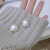 Geometric Pearl Earrings Simple Gentle French Fashion Earrings Elegant Korean New Silver Pin Earrings