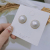 Silver Needle 925 Korean Earrings Women's Simple Elegant round Pearl Stud Earrings Retro French Gao-Grade Earrings