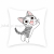 Cute Cartoon Cat Short Plush Printed Pillowcase Bedroom Bedside Cushion Sofa Living Room Cushions Backrest